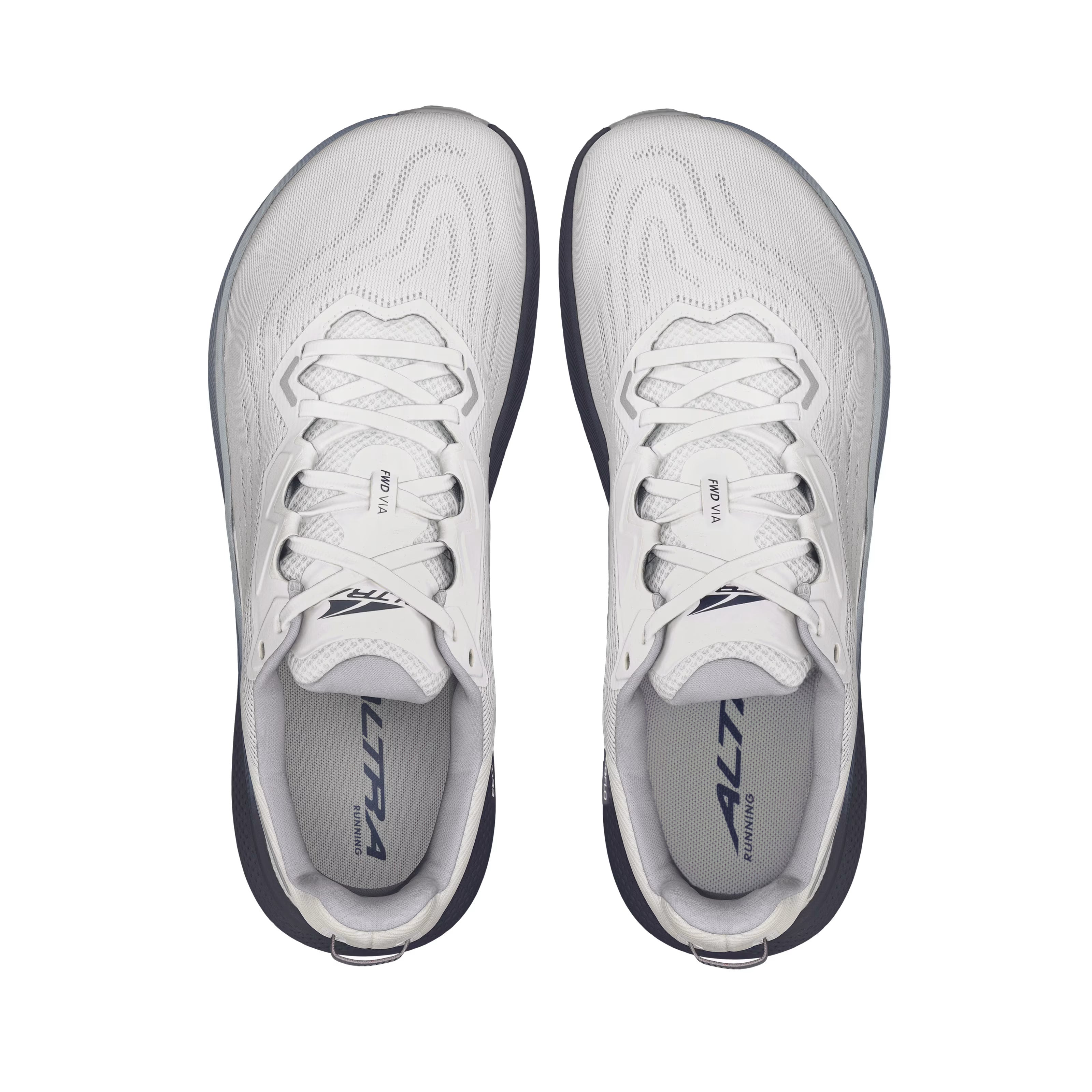 FWD Via - Men by Altra Footwear in white and black lightweight road shoes with Altra EGO™ FLO foam for responsive running