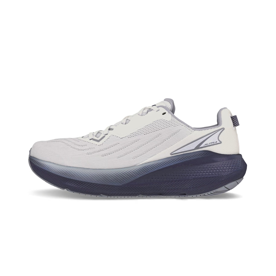 FWD Via - Men by Altra Footwear in white and navy, lightweight road running shoe with nitrogen-infused EGO FLO midsole for responsiveness