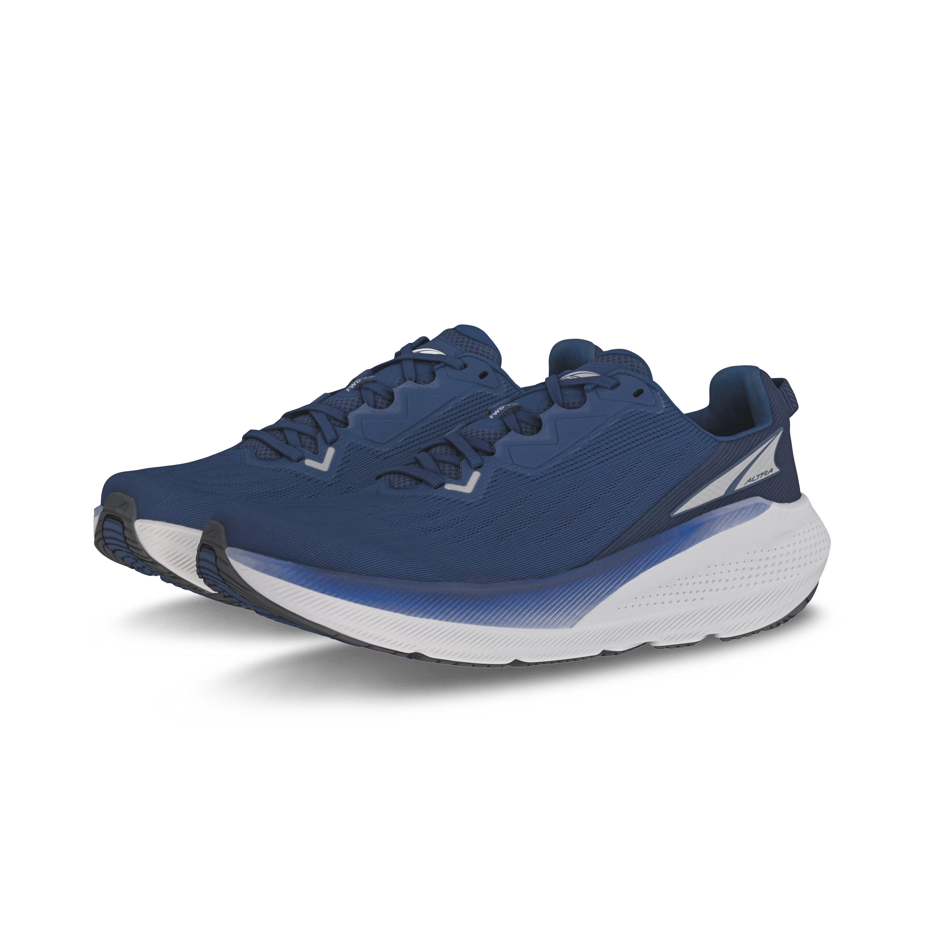 FWD Via - Men by Altra Footwear in navy blue with white midsole, lightweight road running shoes with responsive Altra EGO™ FLO foam for optimal performance