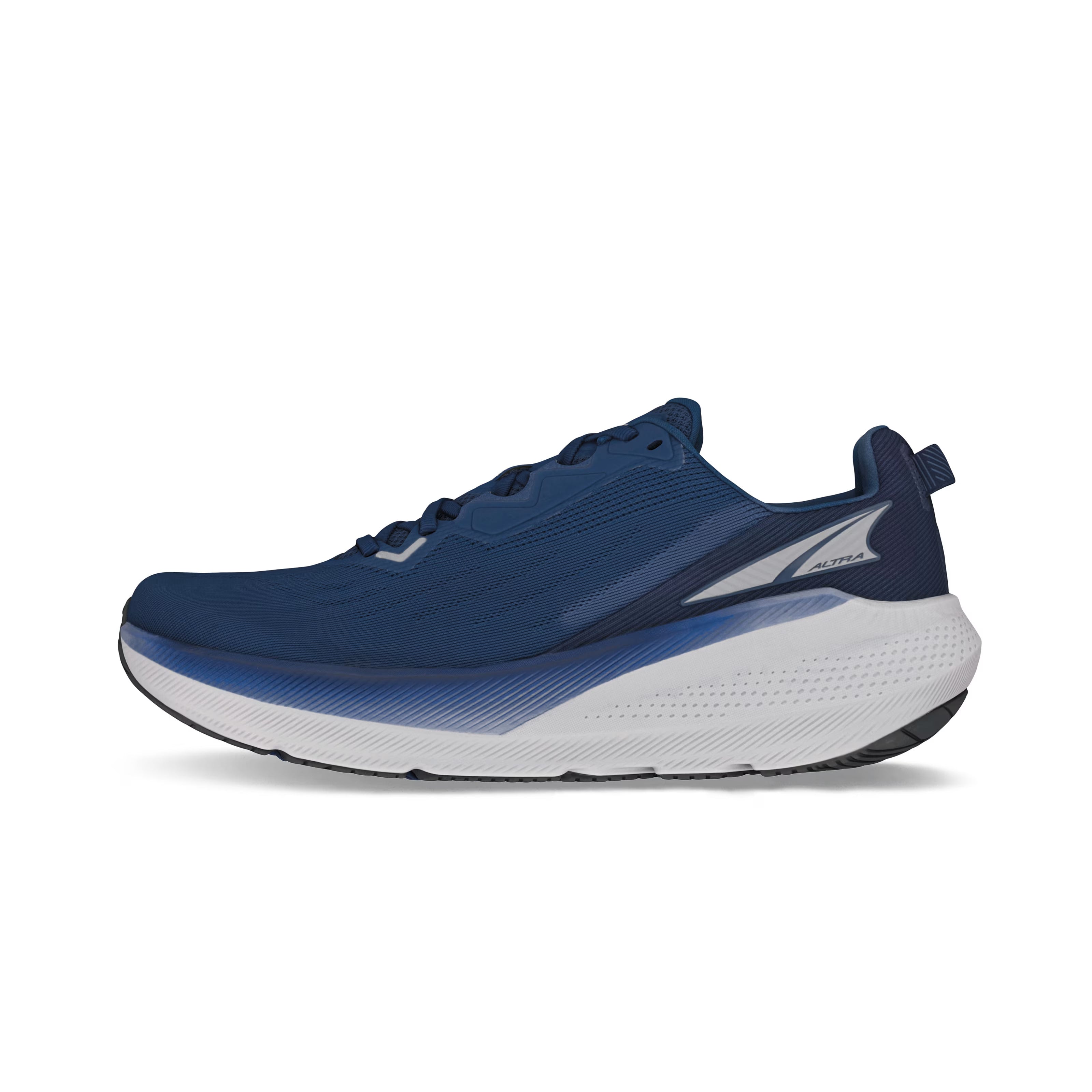 FWD Via - Men by Altra Footwear in navy blue and white with supercritical midsole for lightness and responsiveness, ideal for road running