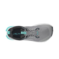 Lone Peak 9 - Women by Altra Footwear gray and teal trail running shoe with durable upper, improved midsole foam, and enhanced outsole grip