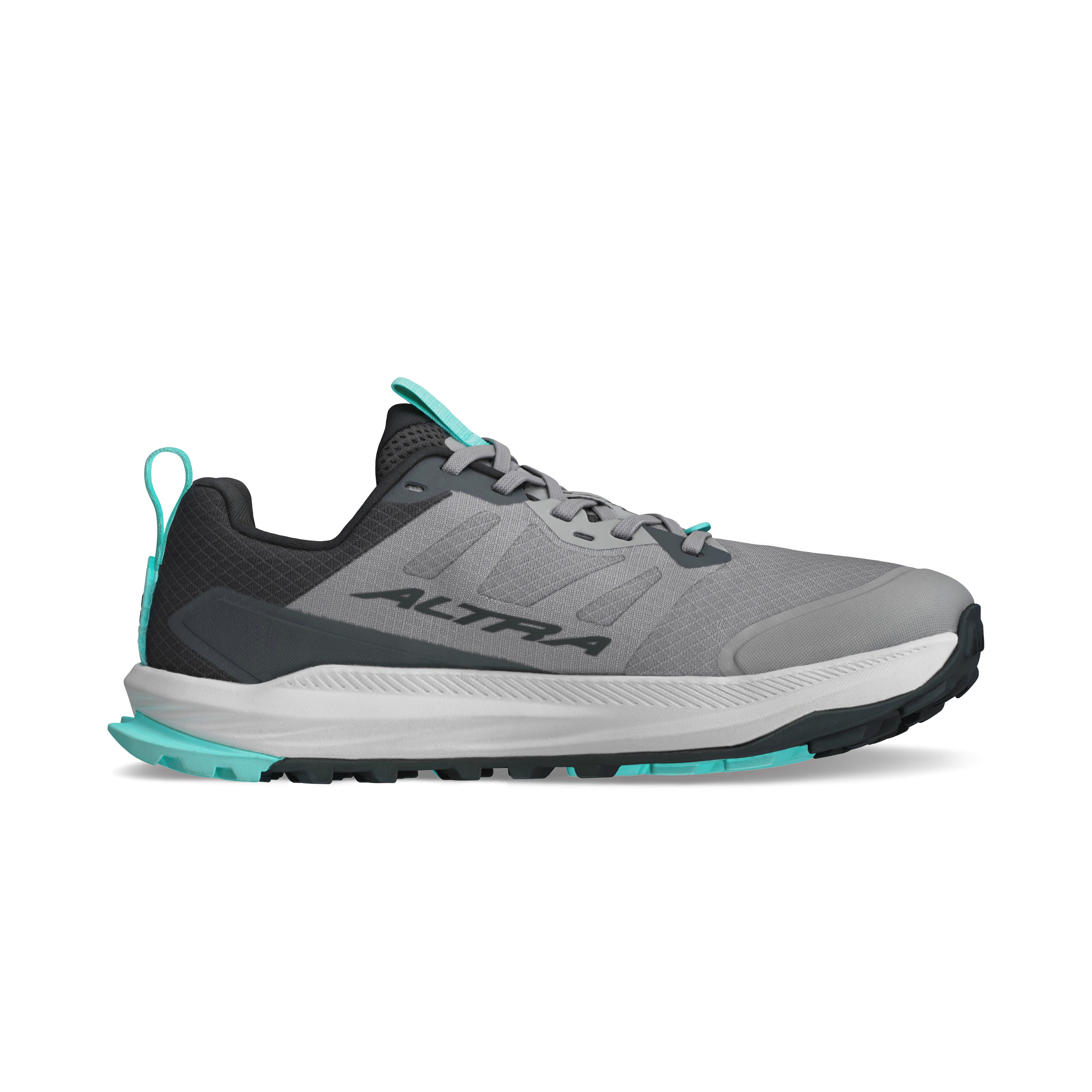 Lone Peak 9 - Women by Altra Footwear in grey and teal, durable upper, lightweight midsole, improved grip outsole, ideal for running adventures