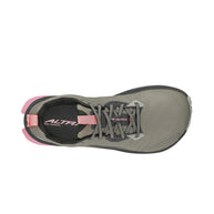 Lone Peak 9 - Women trail running shoe by Altra Footwear in grey and pink, durable upper, improved midsole, enhanced grip outsole, lightweight foam ideal for adventures