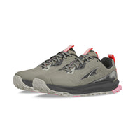 Lone Peak 9 - Women trail running shoes by Altra Footwear in grey with pink accents, durable upper, improved lightweight midsole, and grippy outsole for adventure