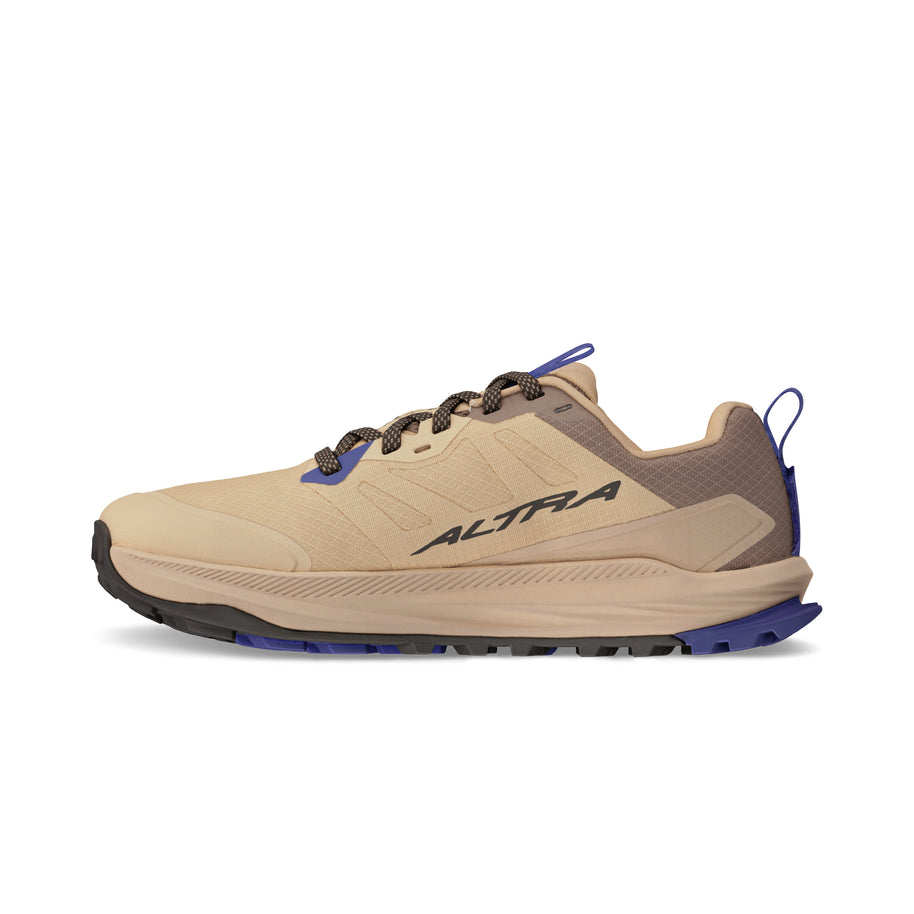 Lone Peak 9 - Women in beige and brown by Altra Footwear, durable upper, lightweight midsole, improved grip outsole for trail running.