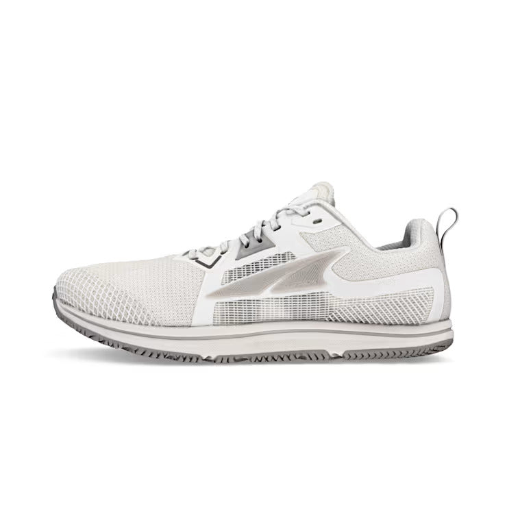 Solstice XT 3 - Men by Altra Footwear in white and grey, flexible training shoe with stability A-frame panel for lifting and comfort.