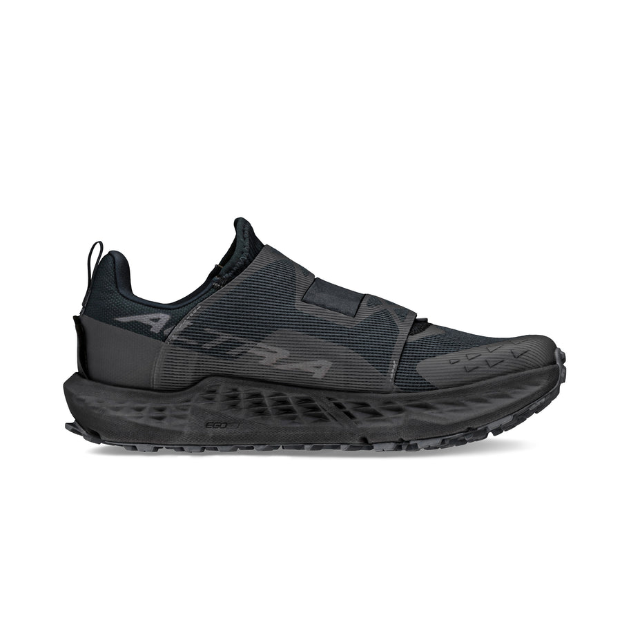 TIMP 5 BOA - Men by Altra Footwear in black with high cushion, roomy toe box, zero drop, and grippy sole for trail running and hiking