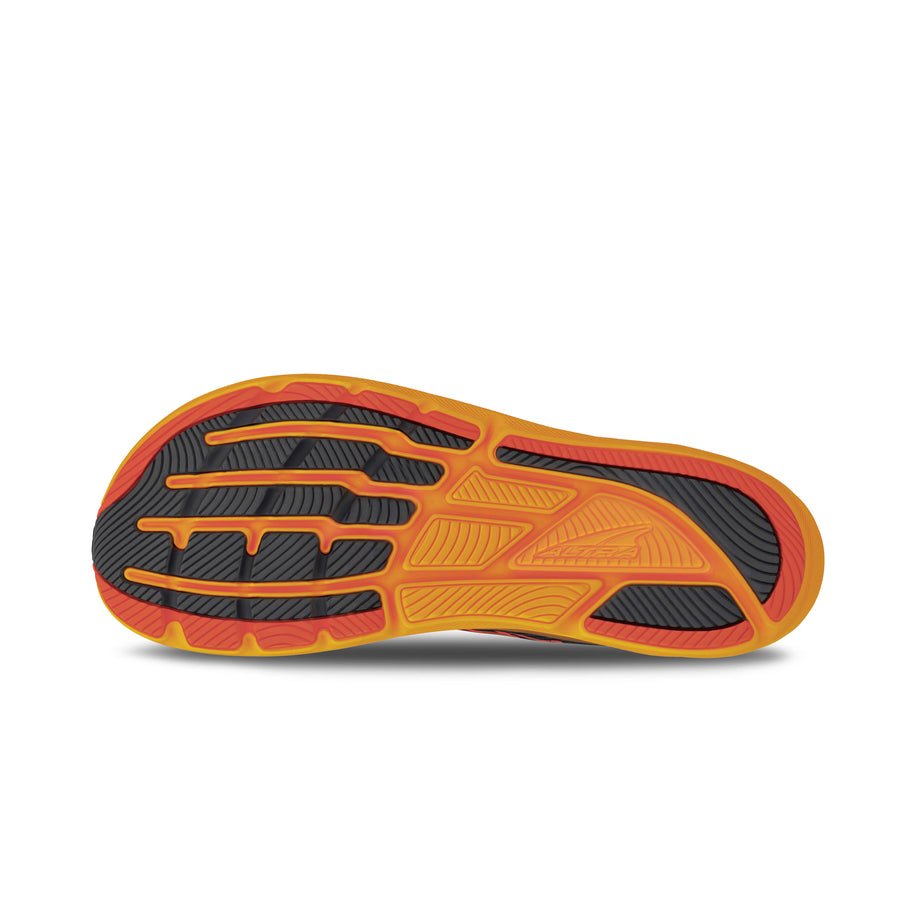 Torin 8 - Men by Altra Footwear in orange and black, lightweight running shoe with zero drop and soft underfoot feel for road running and comfort