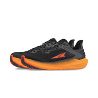 Torin 8 - Men by Altra Footwear in black and orange, zero drop road running shoe with roomy toe box and soft underfoot comfort