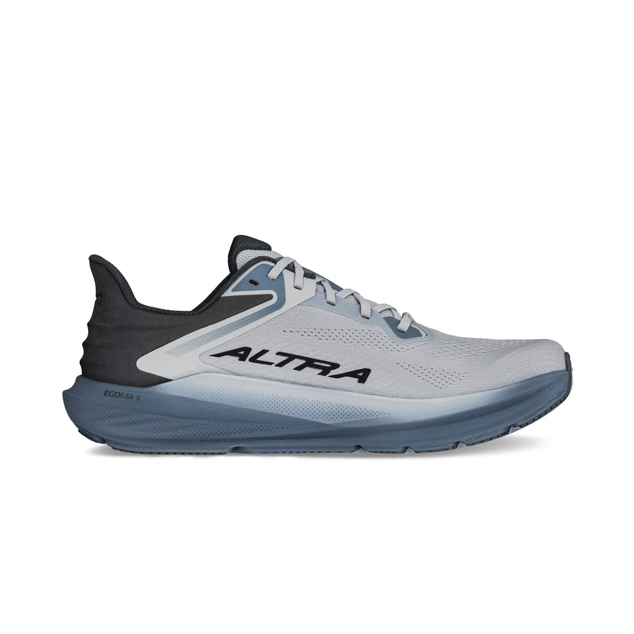 Torin 8 - Men by Altra Footwear in grey and black, roomy toe box, zero drop, soft underfoot, ideal road running shoe