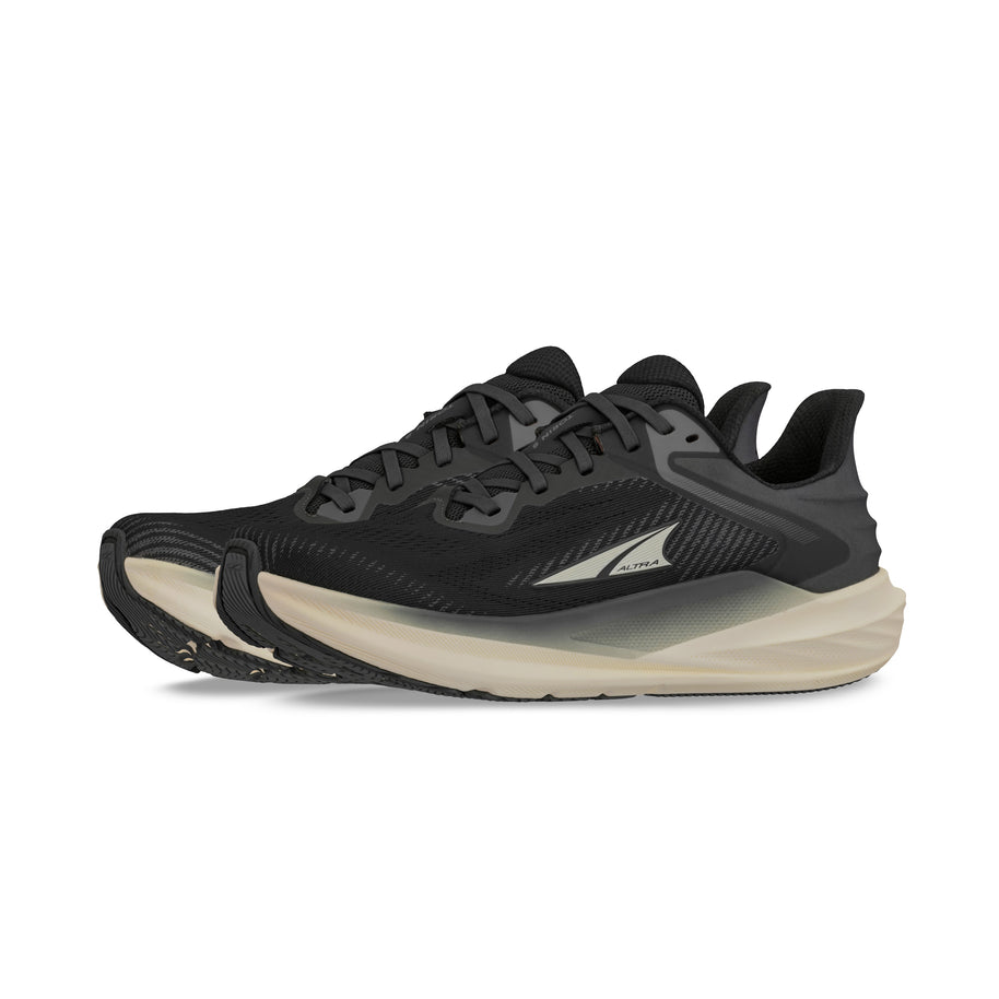 Torin 8 - Women by Altra Footwear in black and beige, zero drop road running shoes with roomy toe box and soft underfoot cushioning for comfort