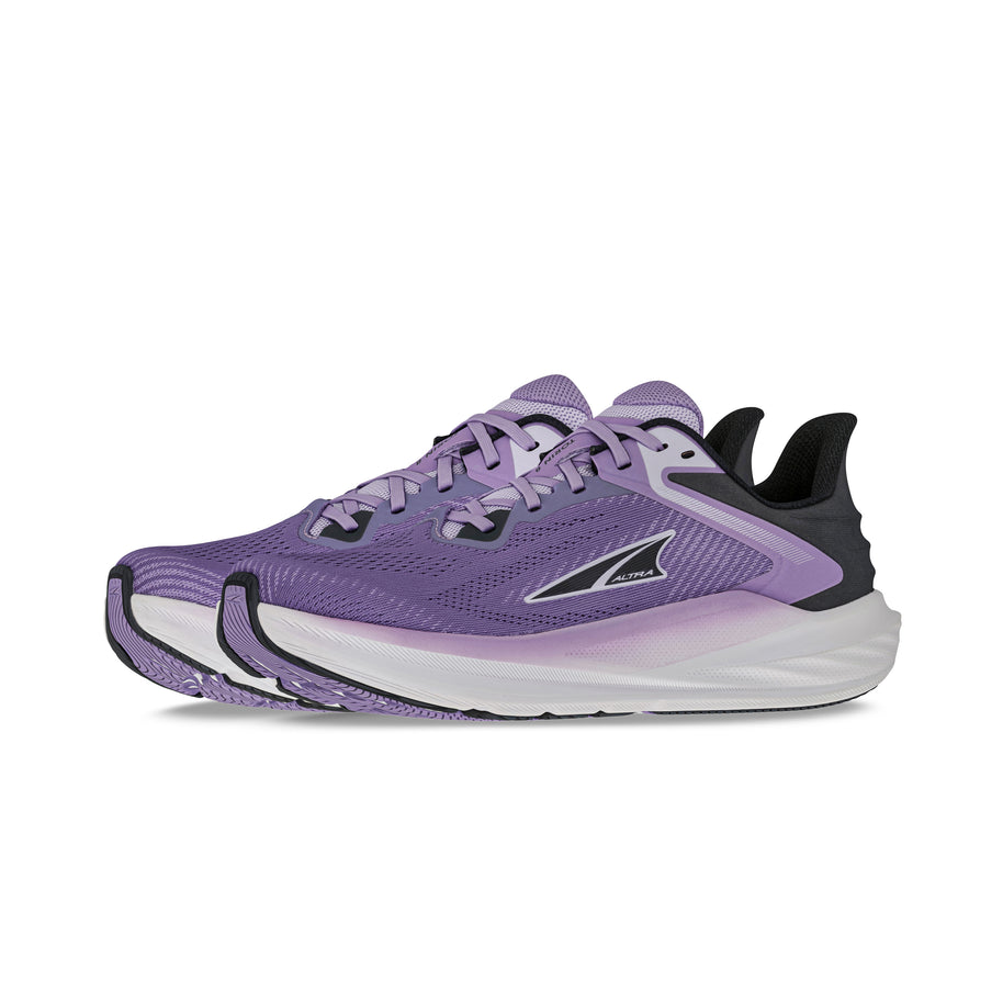 Torin 8 - Women by Altra Footwear in purple and black, zero drop road shoes with roomy toe box and soft underfoot comfort for running