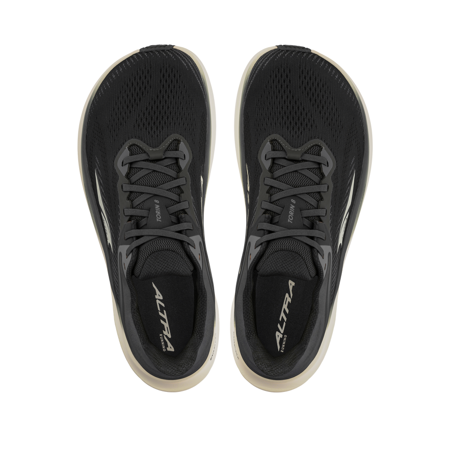 Torin 8 Wide - Women by Altra Footwear in black with roomy toe box, zero drop, and soft cushioning for comfortable road running and daily wear
