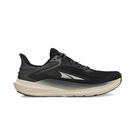 Torin 8 Wide - Women by Altra Footwear in black and beige, roomy toe box, zero drop, soft underfoot, ideal for road running comfort