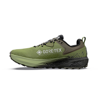 Altra Timp 6 GTX men's trail running shoe in Iguana/Silver, inner side view of the arch and midsole