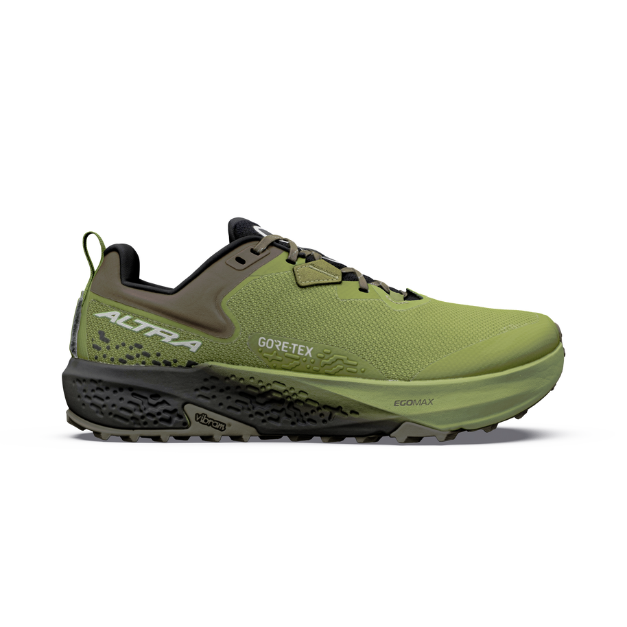 Altra Timp 6 GTX men's waterproof trail running shoe in Iguana/Silver, side view