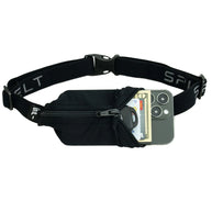 Original Running Belt by SPIbelt in black, expandable fitness belt for large smartphones, ideal for marathon running and outdoor use