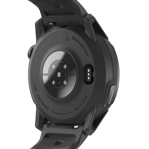 Coros Apex 4 GPS Watch 42mm in black with barometer, sapphire glass, waterproof design for mountain training and racing enthusiasts
