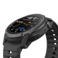 Coros Apex 4 GPS Watch 42mm in black with long GPS battery life, designed for mountain sports training and racing performance