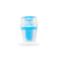 Blaster Bite Valve Sheath 2-Pack by Hydrapak in translucent blue and white, durable silicone bite valve sheath for hydration systems and chewers
