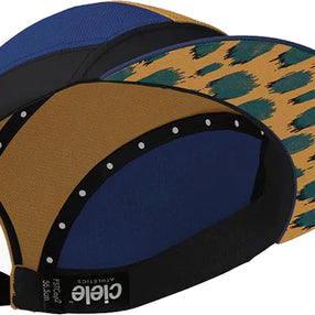 FSTCap 2 - Run Mountains SM by Ciele in brown and blue with cycling-inspired brim, low profile headwear ideal for running and outdoor use in Canada