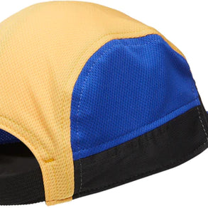 FSTCap 2 - Run Mountains SM by Ciele in yellow blue and black lightweight running cap with cycling-inspired brim ideal for trail running
