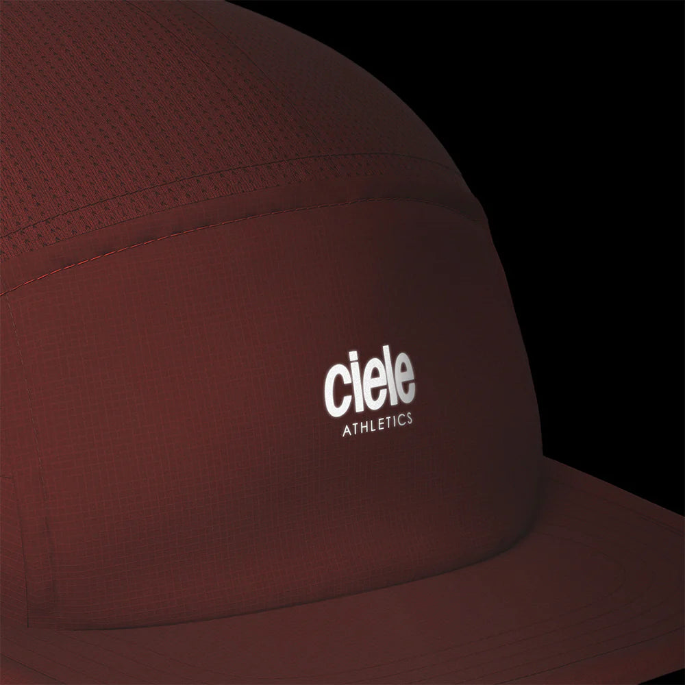 ALZCap - Athletics Small by Ciele in dark red with COOLmatic mesh for breathability, low profile running cap ideal for outdoor use