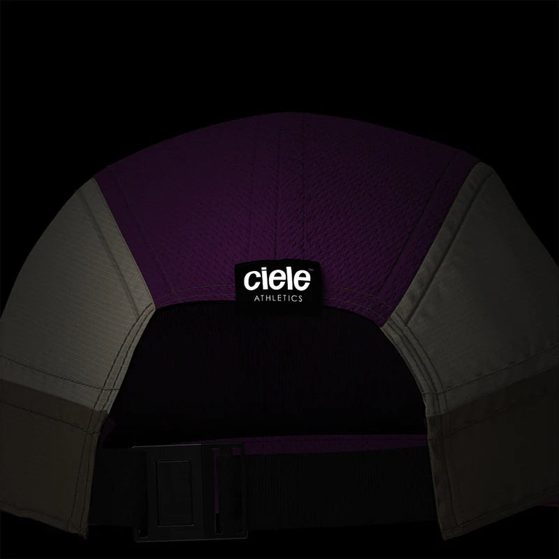 ALZCap - Athletics Small by Ciele in purple and grey with COOLmatic mesh for breathability, lightweight fitted running cap from Canada