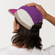 ALZCap - Athletics Small by Ciele in purple, beige, and white with COOLmatic mesh for breathability, low profile fit for running and outdoor use