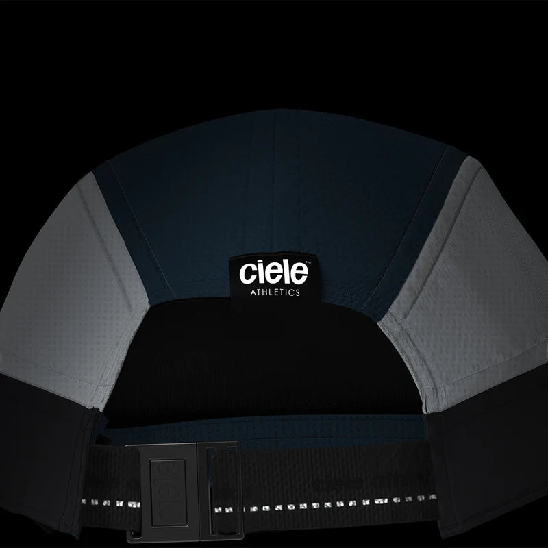 ALZCap - Horizon by Ciele in black and grey with COOLmatic PLUS mesh for lightweight, breathable, odor-resistant running headwear from Canada