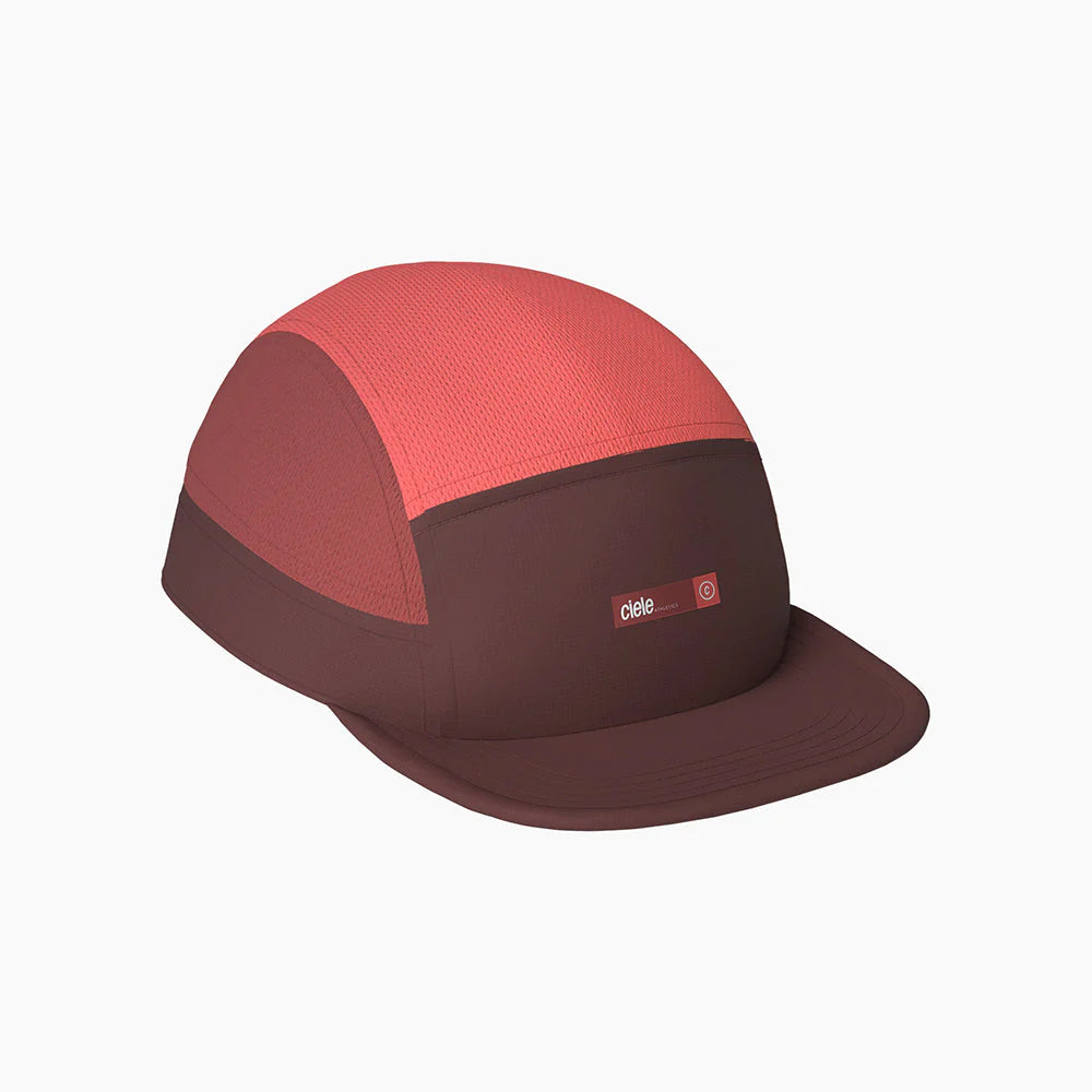 ALZCap - Horizon by Ciele in red and brown with COOLmatic PLUS mesh for breathability, lightweight headwear ideal for running and outdoor use