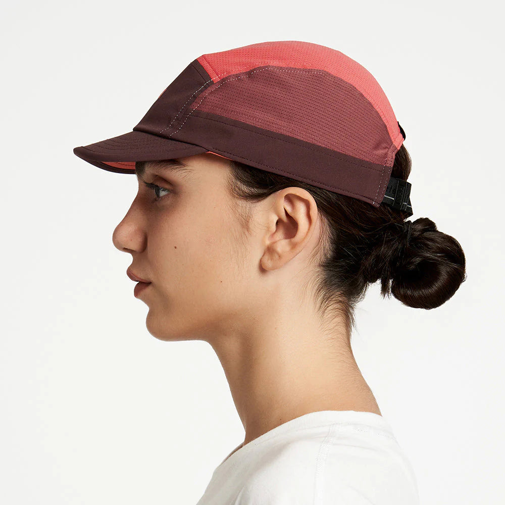 ALZCap - Horizon by Ciele in red and dark burgundy lightweight running cap with COOLmatic PLUS mesh for breathability and odor control