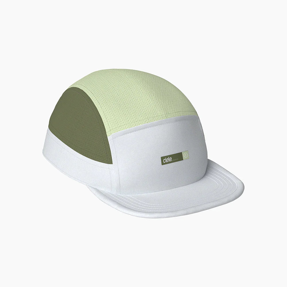 ALZCap - Horizon by Ciele in white, light green and olive with COOLmatic PLUS mesh for breathability and odor protection, lightweight running cap