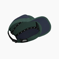 ALZCap SC - C Plus by Ciele in green and navy with breathable COOLmatic mesh, low profile fitted running cap for outdoor use in Canada