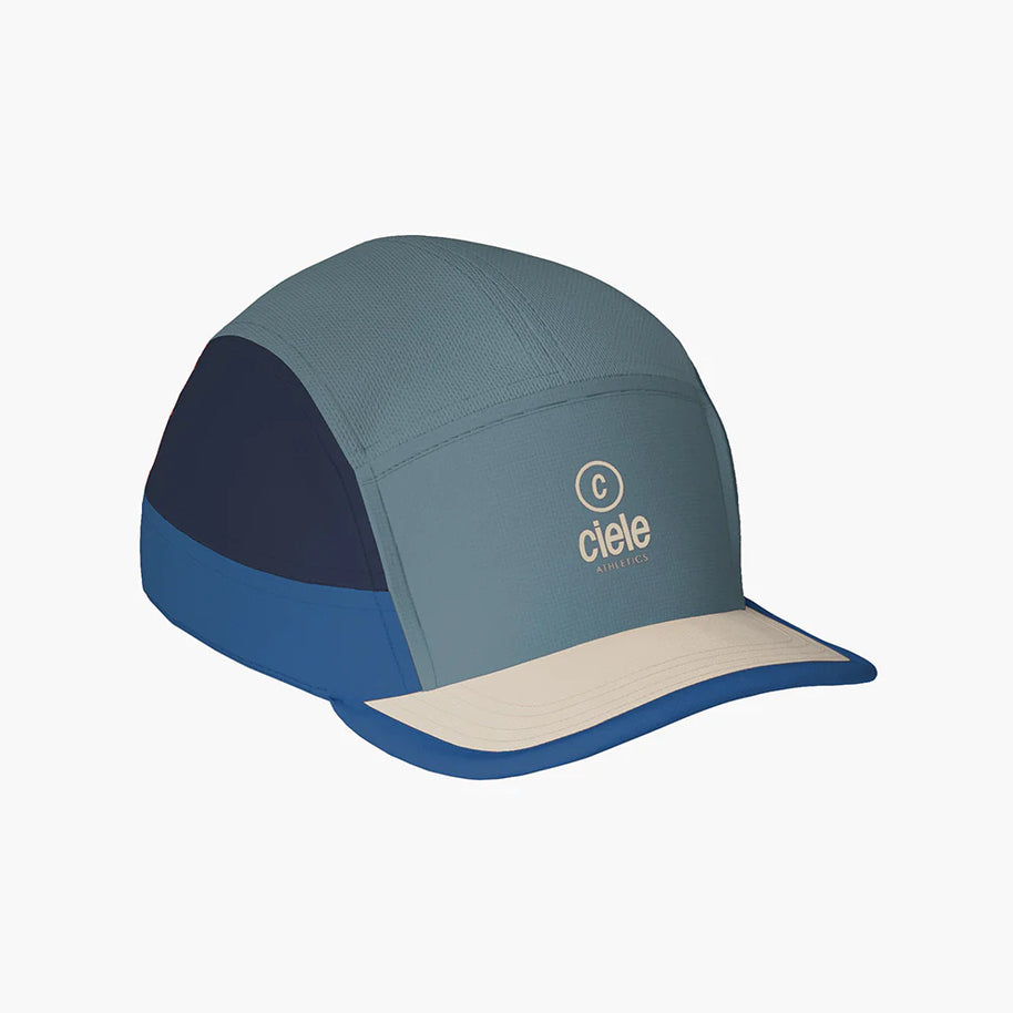 ALZCap SC - C Plus by Ciele in blue and beige with COOLmatic mesh, breathable fitted running cap ideal for outdoor use in Canada