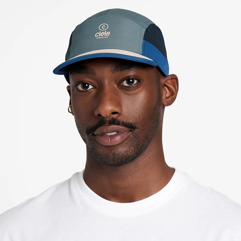 ALZCap SC - C Plus by Ciele in blue and grey with COOLmatic mesh, low profile breathable running cap ideal for outdoor use