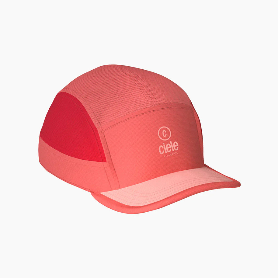 ALZCap SC - C Plus by Ciele in coral and red with COOLmatic mesh for breathability, lightweight headwear ideal for running and outdoor use