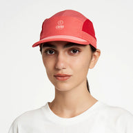 ALZCap SC - C Plus by Ciele in red and coral with COOLmatic mesh for breathability, lightweight fitted running cap ideal for outdoor use