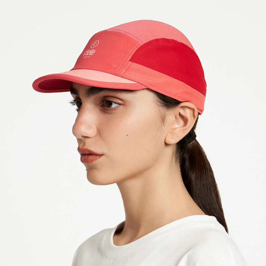 ALZCap SC - C Plus by Ciele in shades of red with COOLmatic mesh for breathability, low profile running cap ideal for outdoor use