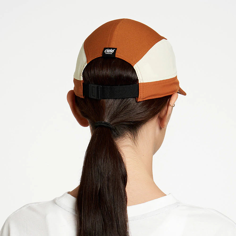 ALZCap SC - C Plus by Ciele in rust orange and cream with COOLmatic mesh for breathability low profile fitted running cap from Canada