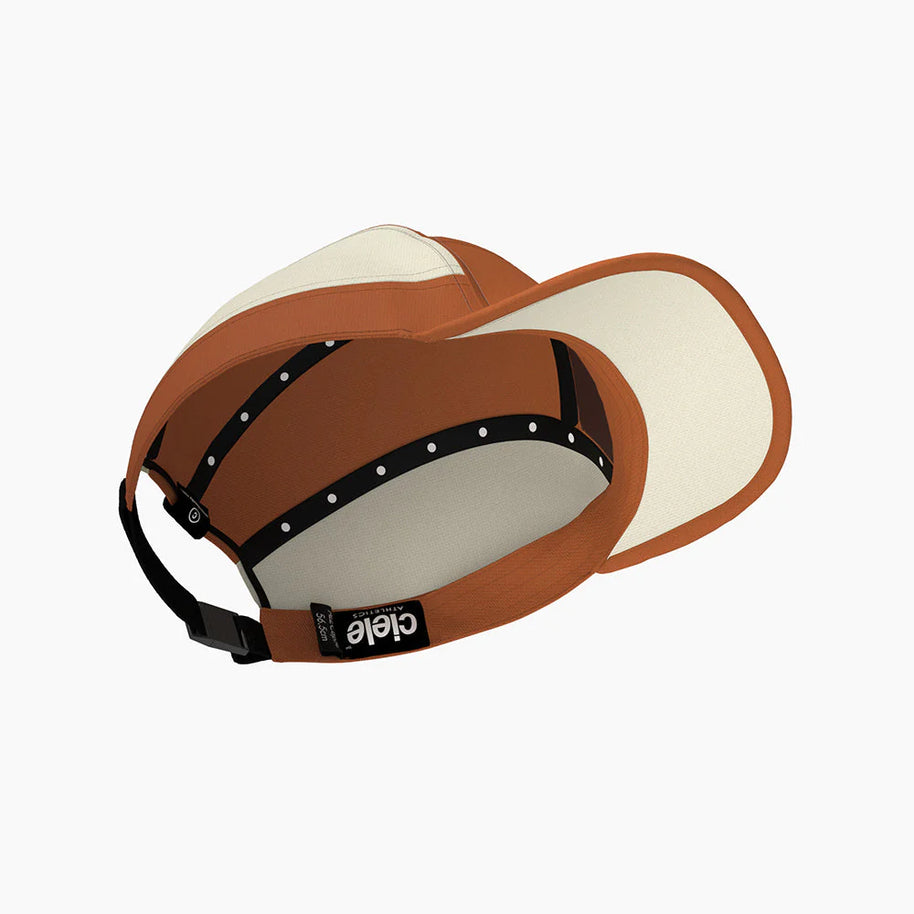 ALZCap SC - C Plus by Ciele in brown and beige with COOLmatic mesh for breathability, lightweight headwear for running and outdoor use