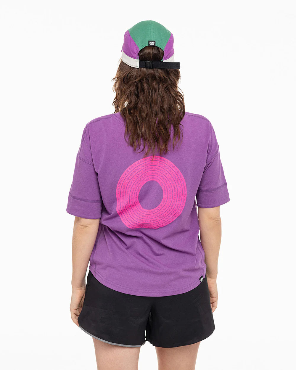 ALZCap SC - C Plus by Ciele in green and purple with COOLmatic mesh, low-profile fitted cap ideal for running and outdoor use in Canada