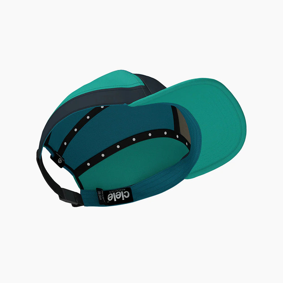 ALZCap SC - C Plus by Ciele in teal and black with COOLmatic mesh for breathability, lightweight fitted running headwear from Canada
