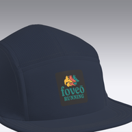 Foveō Running CLB Cap by Ciele Athletics in navy blue, lightweight, reflective, breathable mesh running cap ideal for trail and road running