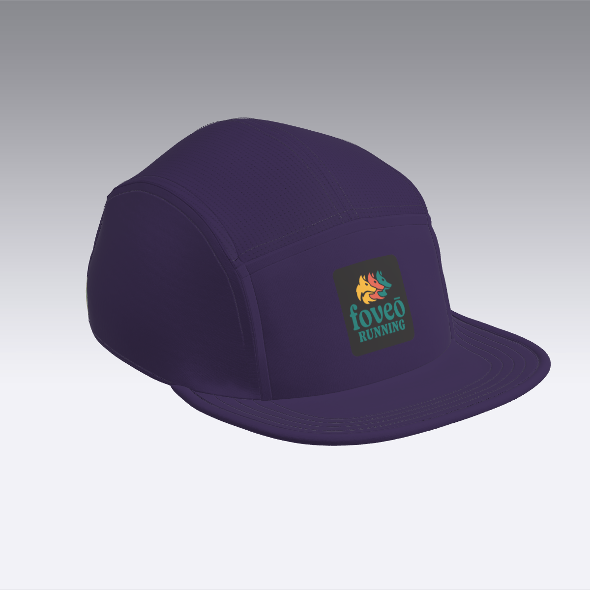 Foveō Running CLB Cap by Ciele Athletics in dark purple, lightweight, breathable COOLmatic mesh, reflective, packable running headwear