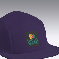 Foveō Running CLB Cap by Ciele Athletics in dark purple, lightweight, reflective, breathable running cap with COOLmatic mesh for outdoor use