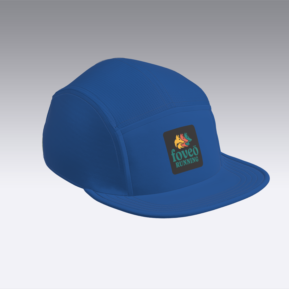 Foveō Running CLB Cap by Ciele Athletics in blue with COOLmatic mesh, lightweight, reflective, machine washable cap for running and trail use