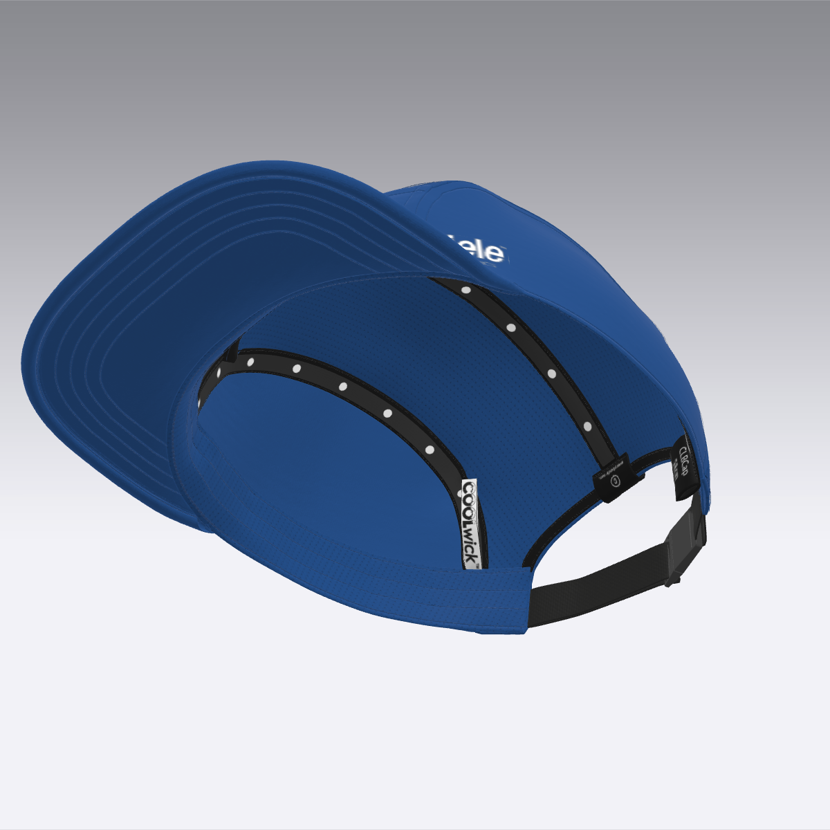 Foveō Running CLB Cap by Ciele Athletics in blue, lightweight, reflective, breathable COOLmatic mesh, machine washable, packable for running
