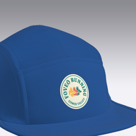 Foveō Running CLB Cap by Ciele Athletics in blue with breathable COOLmatic mesh, lightweight, reflective, machine washable for running and outdoor use