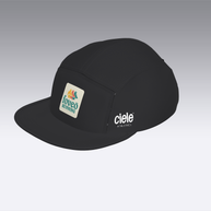 Foveō Running CLB Cap by Ciele Athletics in black with COOLmatic mesh, lightweight, reflective, packable, and machine washable for running